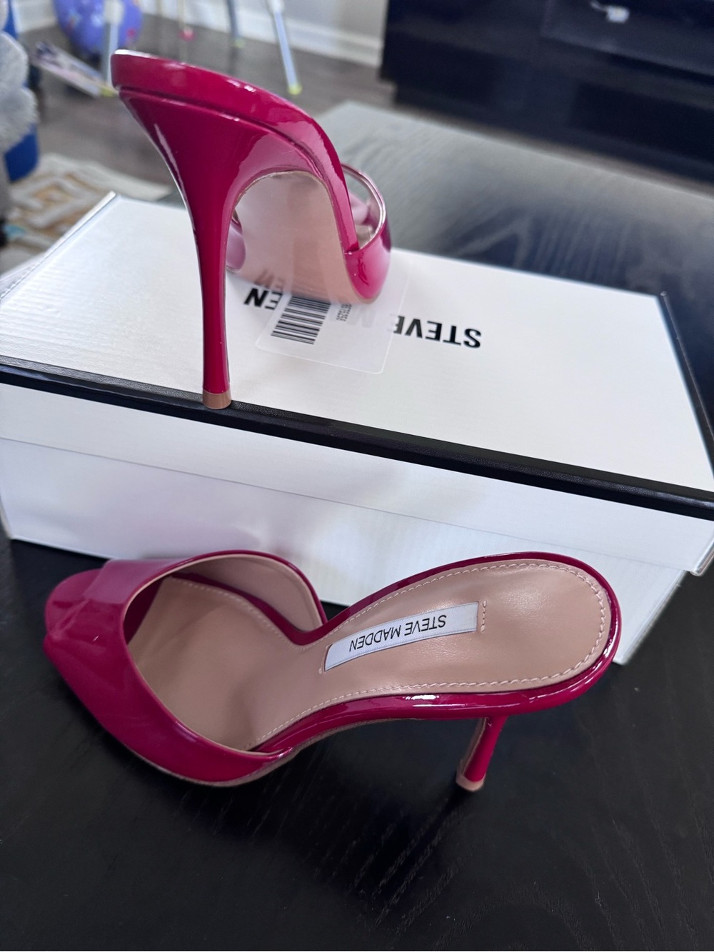 Steve Madden Red Patent High Heel Mule - Picture 4 of 8